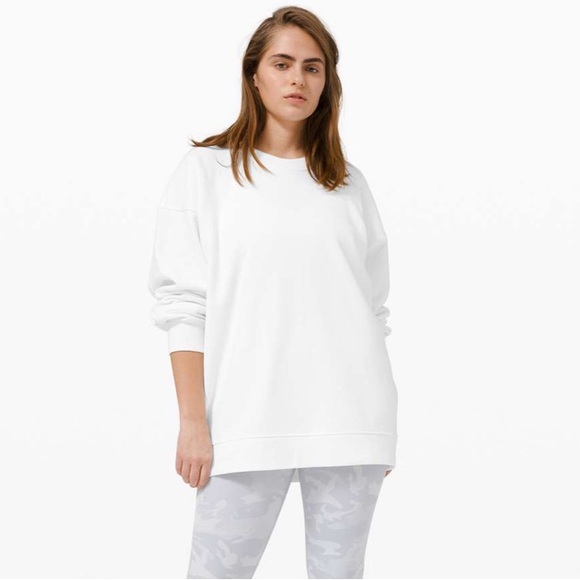 lululemon athletica Tops - Lululemon Perfectly Oversized Crew - White - 6
